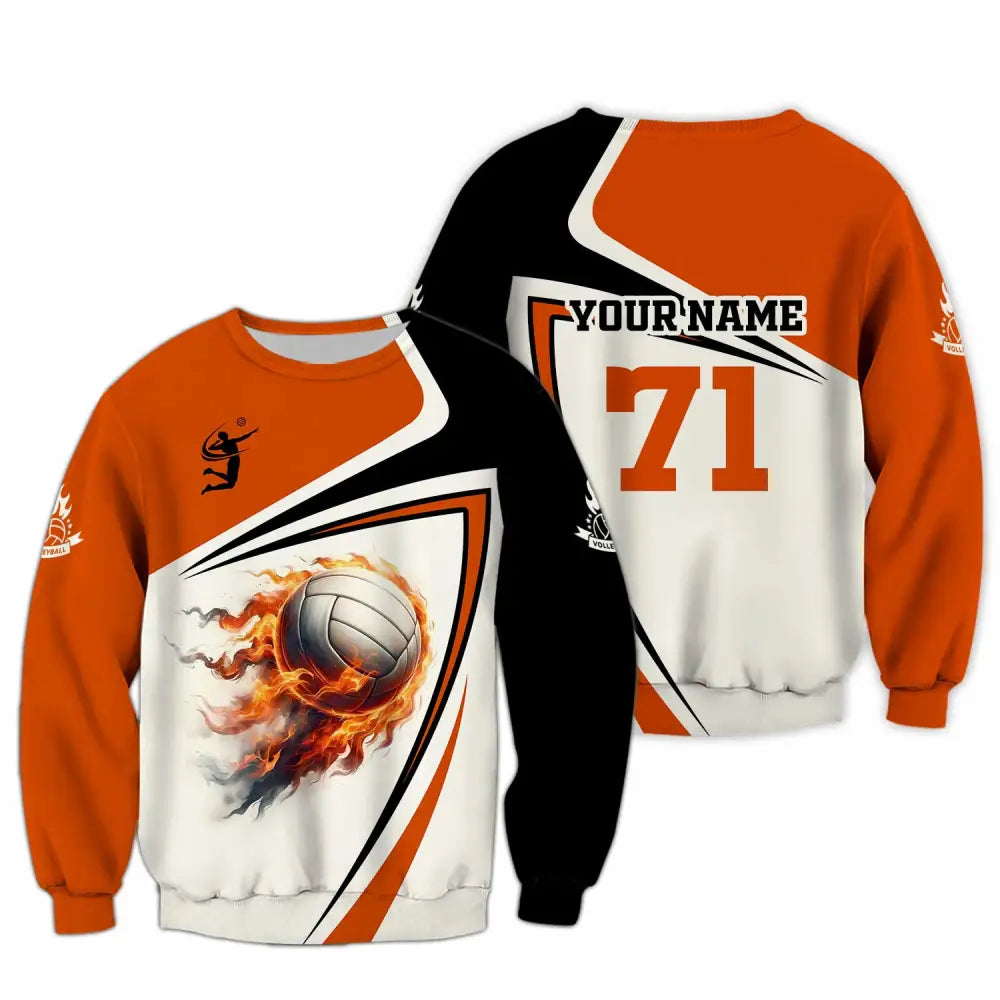 Unisex Shirt - Custom Text Shirt Volleyball Long Sleeve / S T-shirt
