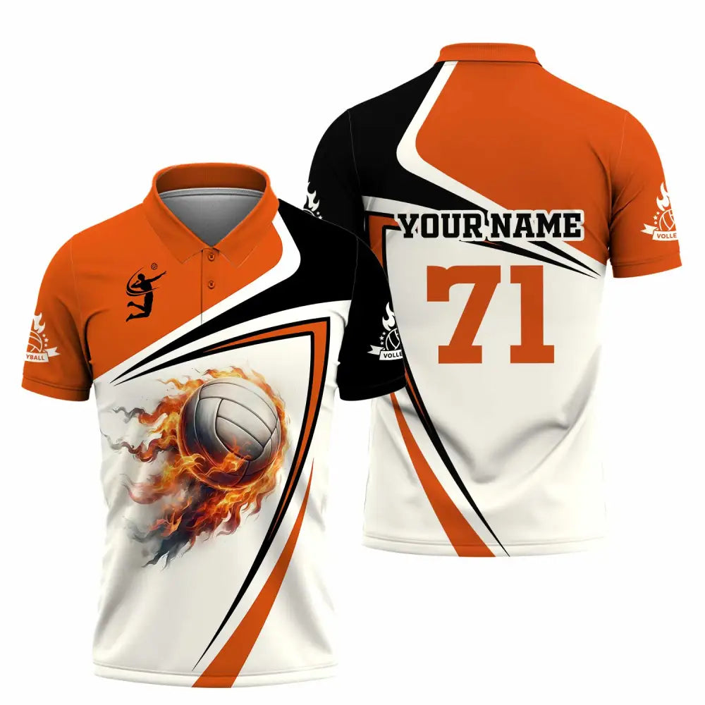 Unisex Shirt - Custom Text Shirt Volleyball Polo Shirt / S T-shirt