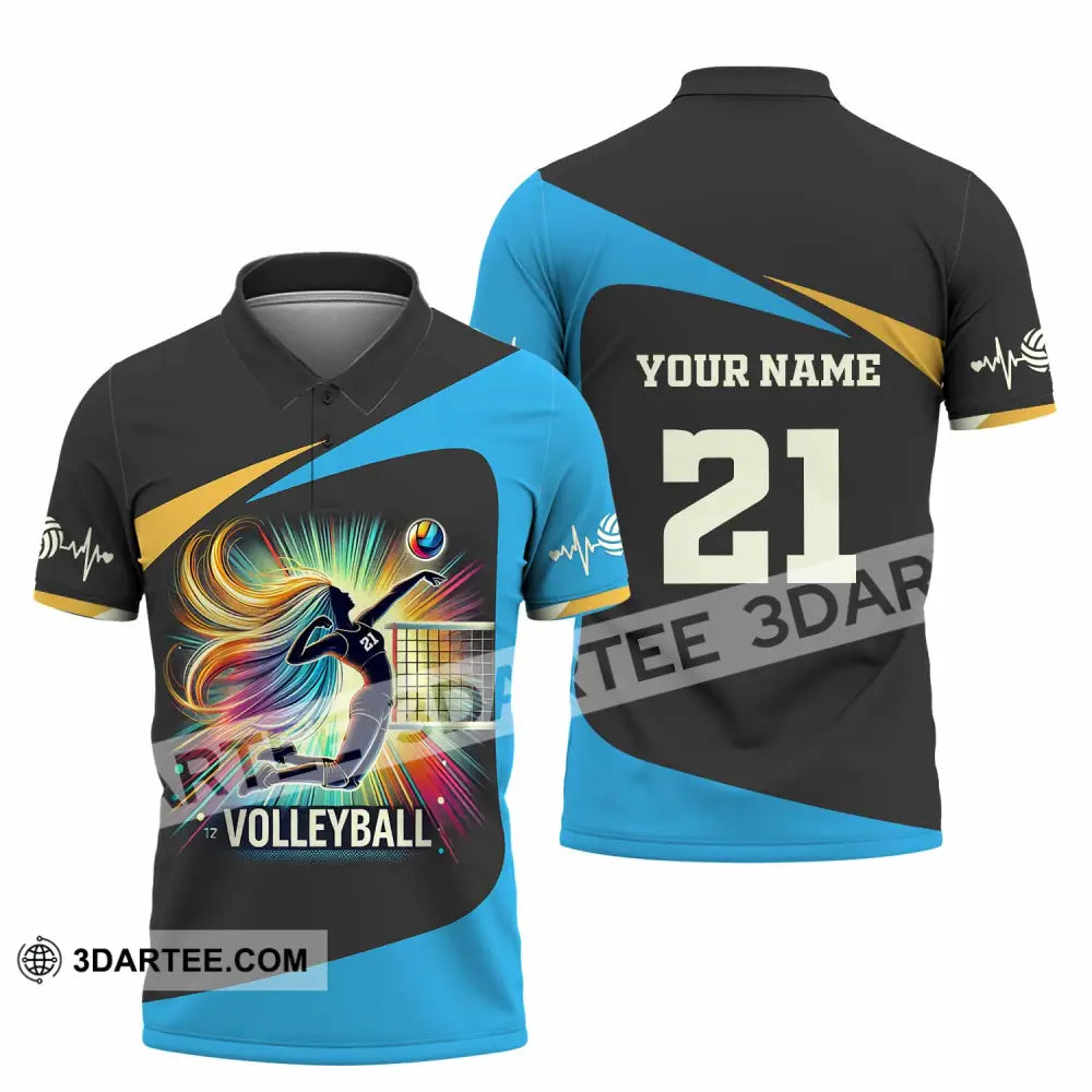 Unisex Shirt - Custom Text Shirt Volleyball Shirt Polo Shirt / S T-shirt