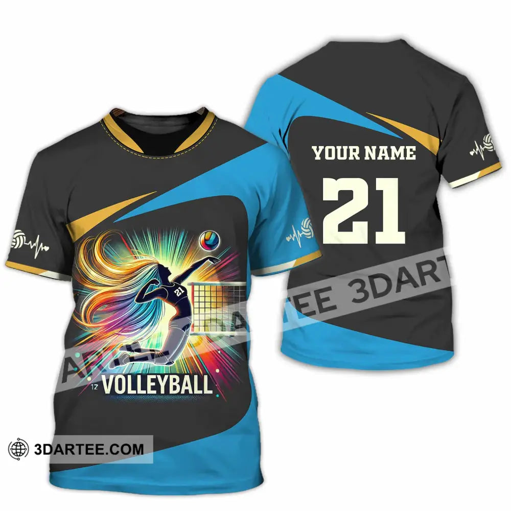 Unisex Shirt - Custom Text Shirt Volleyball Shirt T-Shirt / S T-shirt