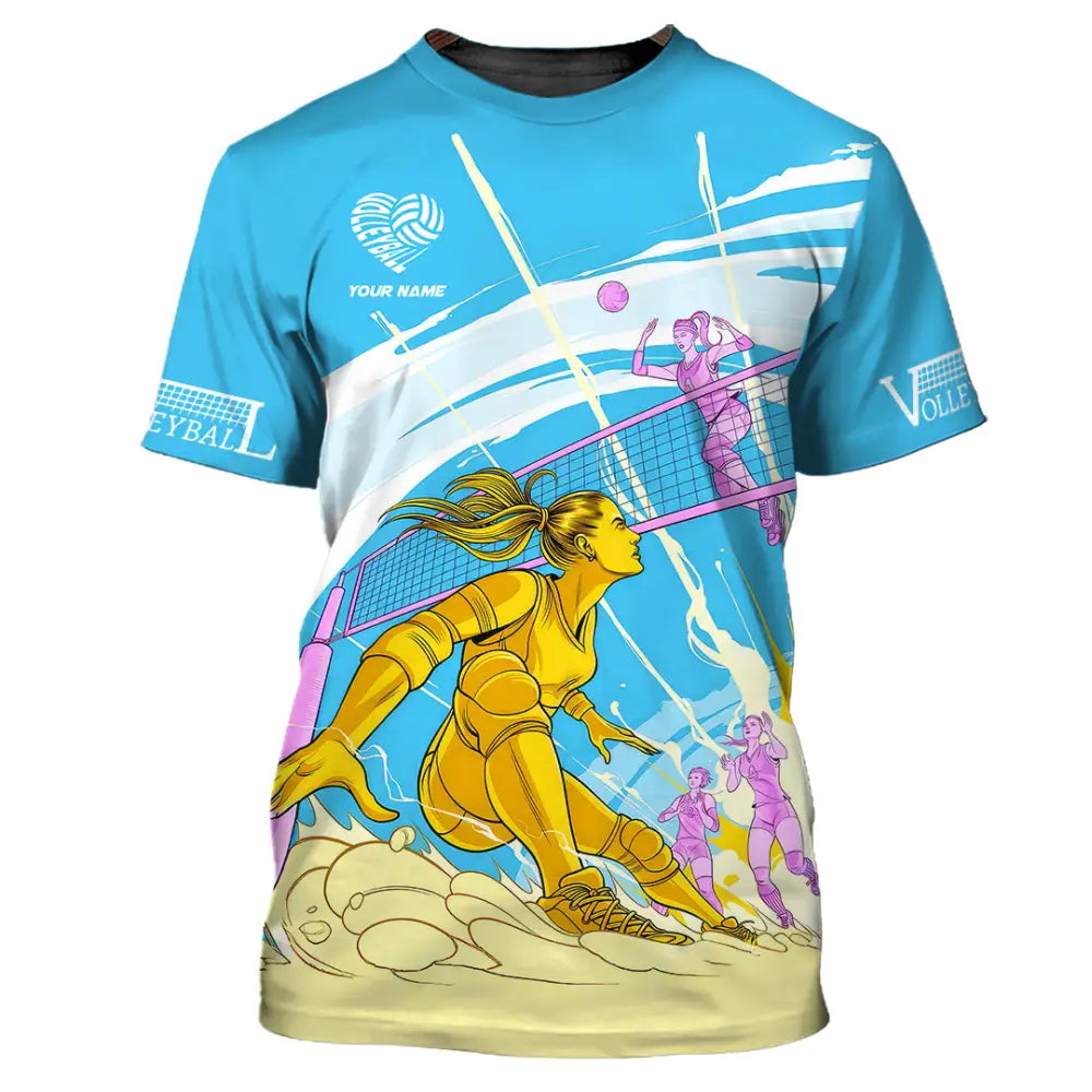 Unisex Shirt - Custom Text Shirt Volleyball T-Shirt / S T-shirt