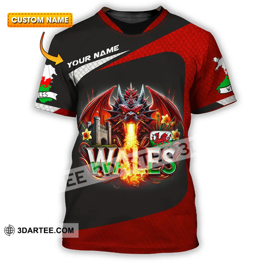 Unisex Shirt - Custom Text Wales T-Shirt