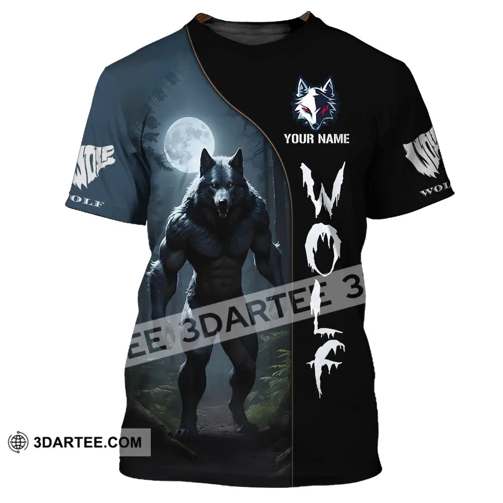 Unisex Shirt - Custom Text Wolf T-Shirt / S T-Shirt