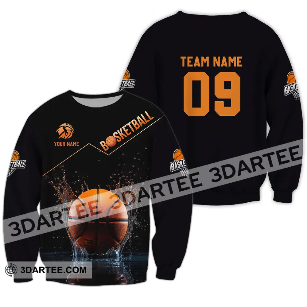 Unisex Shirt - Custom Texts Basketball Long Sleeve / S T-Shirt