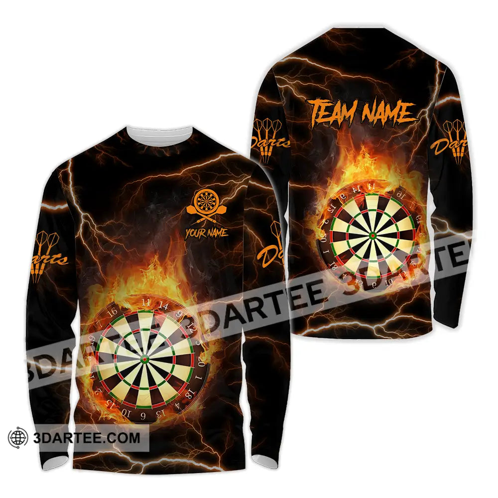 Unisex Shirt - Custom Texts Fire Darts Sport Long Sleeve / S T-Shirt