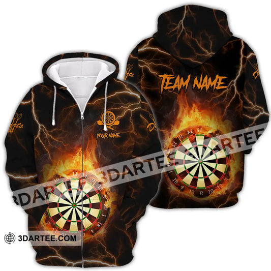 Unisex Shirt - Custom Texts Fire Darts Sport Zipper Hoodie / S T-Shirt