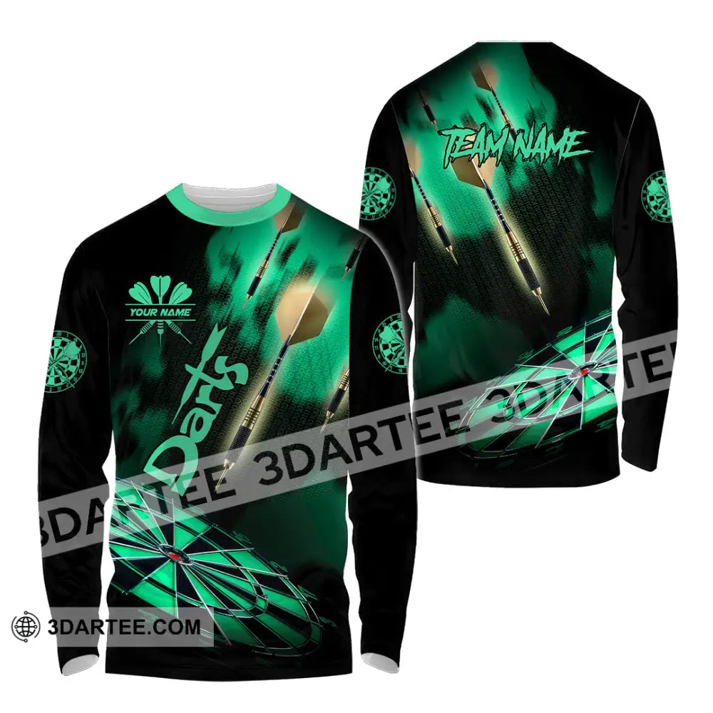 Unisex Shirt - Custom Texts Green Light Darts Sport Long Sleeve / S T-Shirt