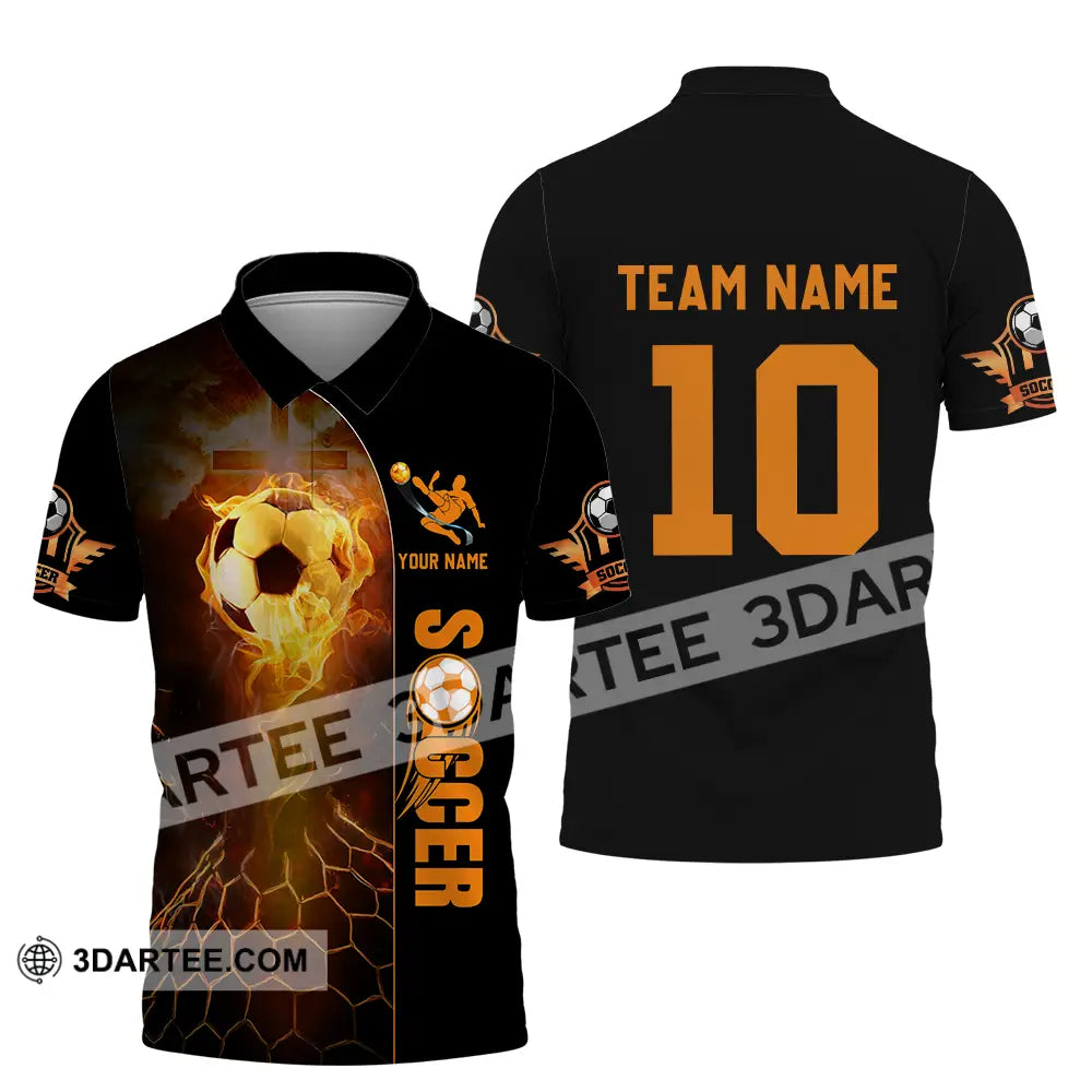Unisex Shirt - Custom Texts Soccer Polo / S T-Shirt
