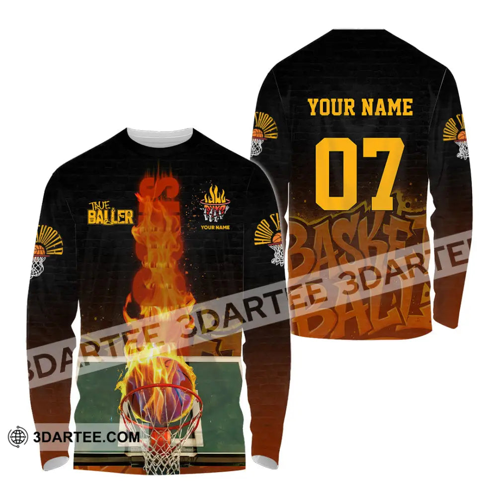 Unisex Shirt - Custom The Baller Basketball Shirt Long Sleeve Shirt / S T-shirt