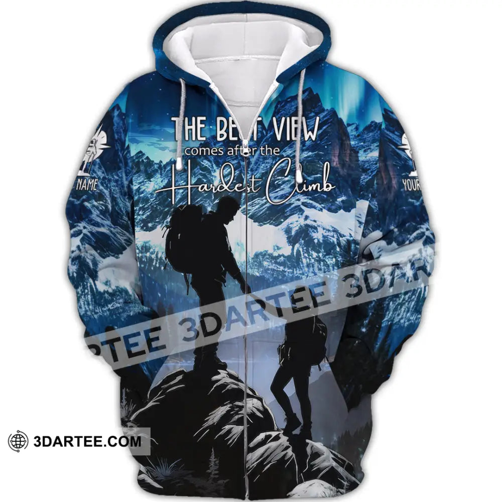 Unisex Shirt - Custom The Best View Comes After The Hardest Climb Sports Shirt Zipper Hoodie / S T-shirt