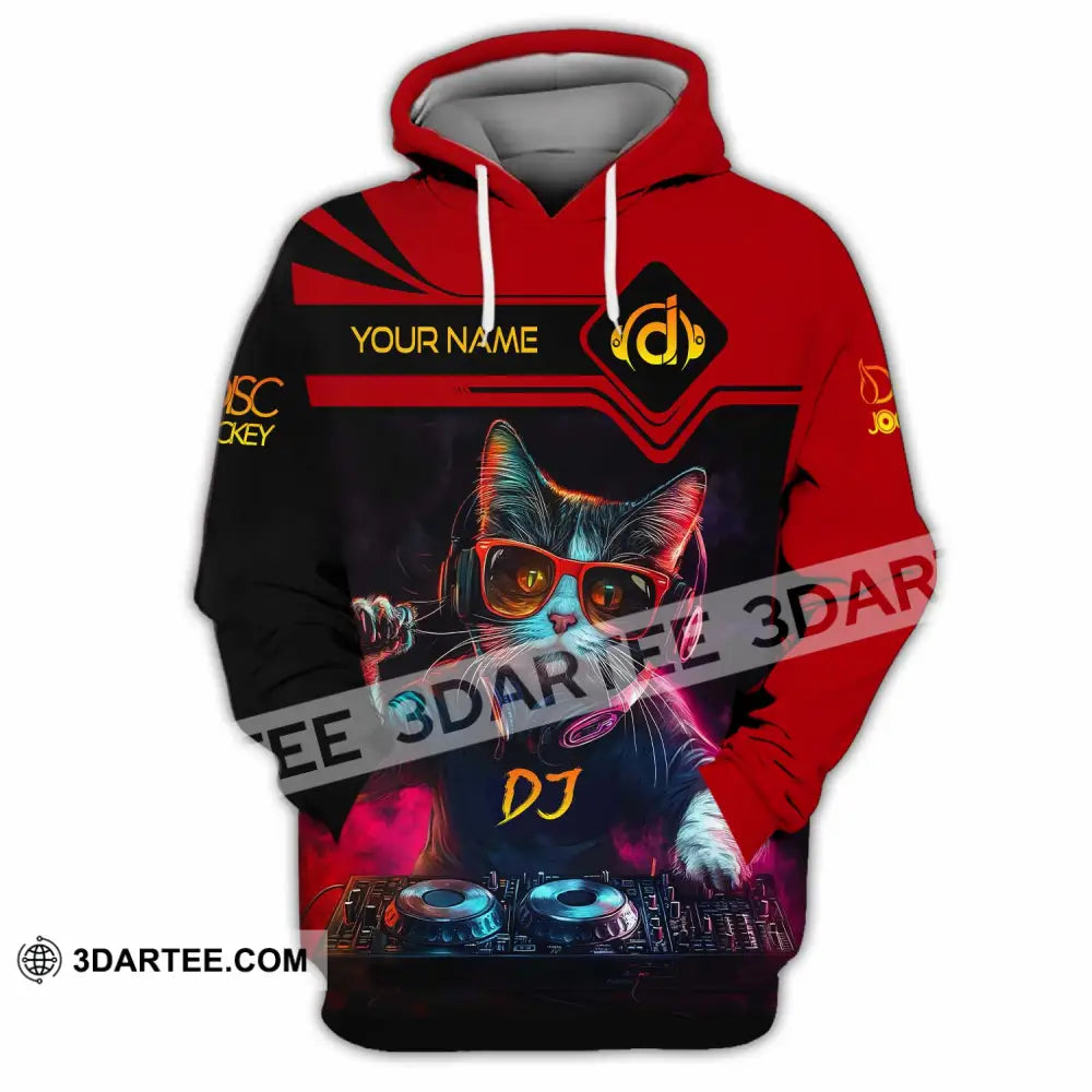 Unisex Shirt - Custom The DJ Cat Shirt Hoodie / S T-shirt