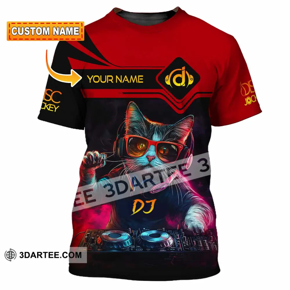 Unisex Shirt - Custom The DJ Cat Shirt T-shirt