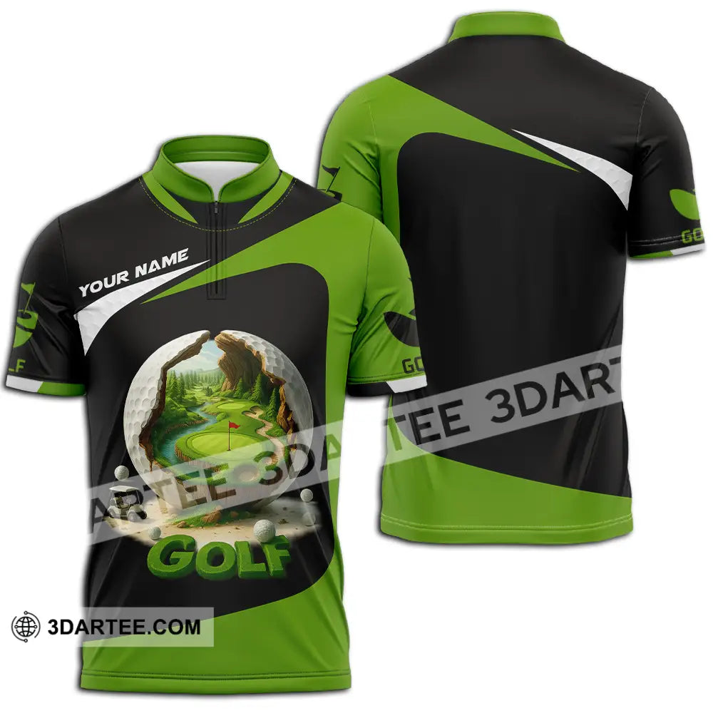 Unisex Shirt - Custom The Golf Shirt Zipper Polo Shirt / S T-shirt