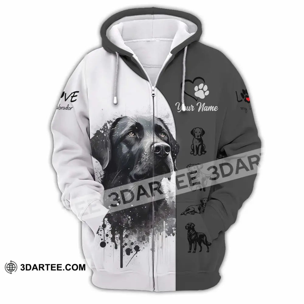 Unisex Shirt - Custom The Labrador 3D Shirt Zipper Hoodie / S T-shirt