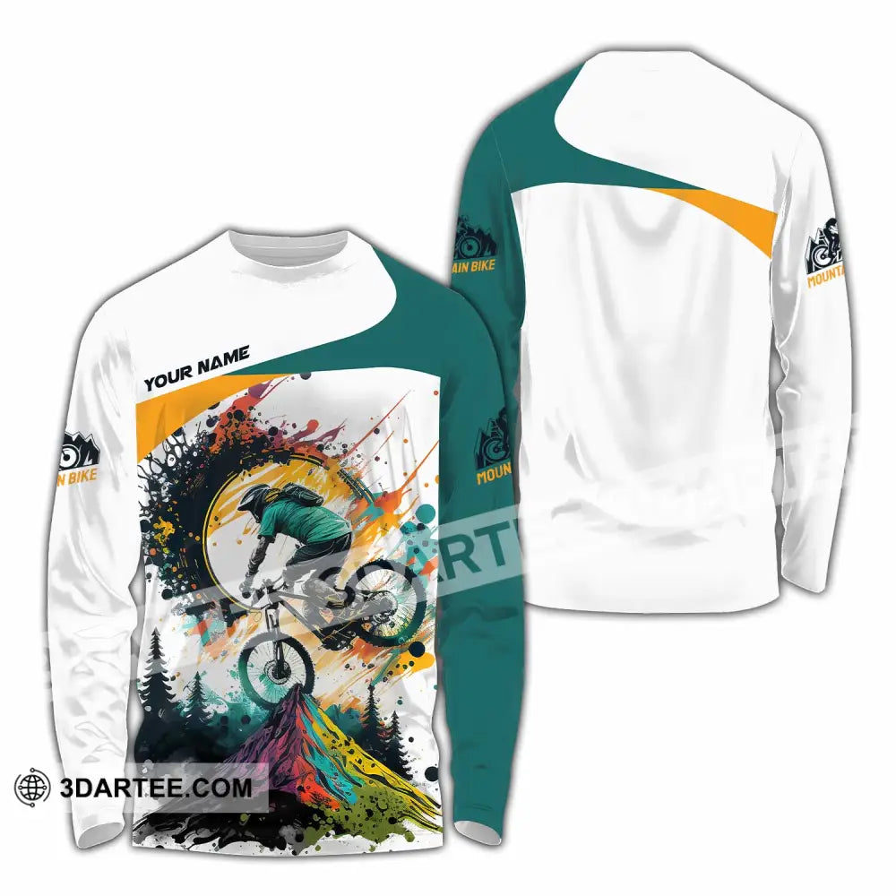 Unisex Shirt - Custom The Mountain Bike Shirt Long Sleeve Shirt / S T-shirt