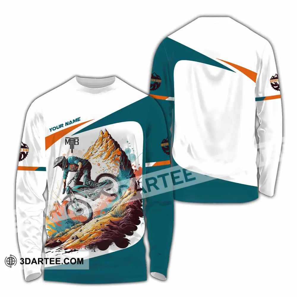 Unisex Shirt - Custom The Mountain Bike MTB Shirt Long Sleeve Shirt / S T-shirt