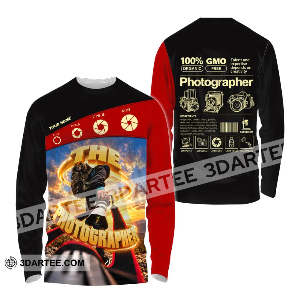 Unisex Shirt - Custom The Photographer Shirt - Long Sleeve Shirt / S - T-shirt
