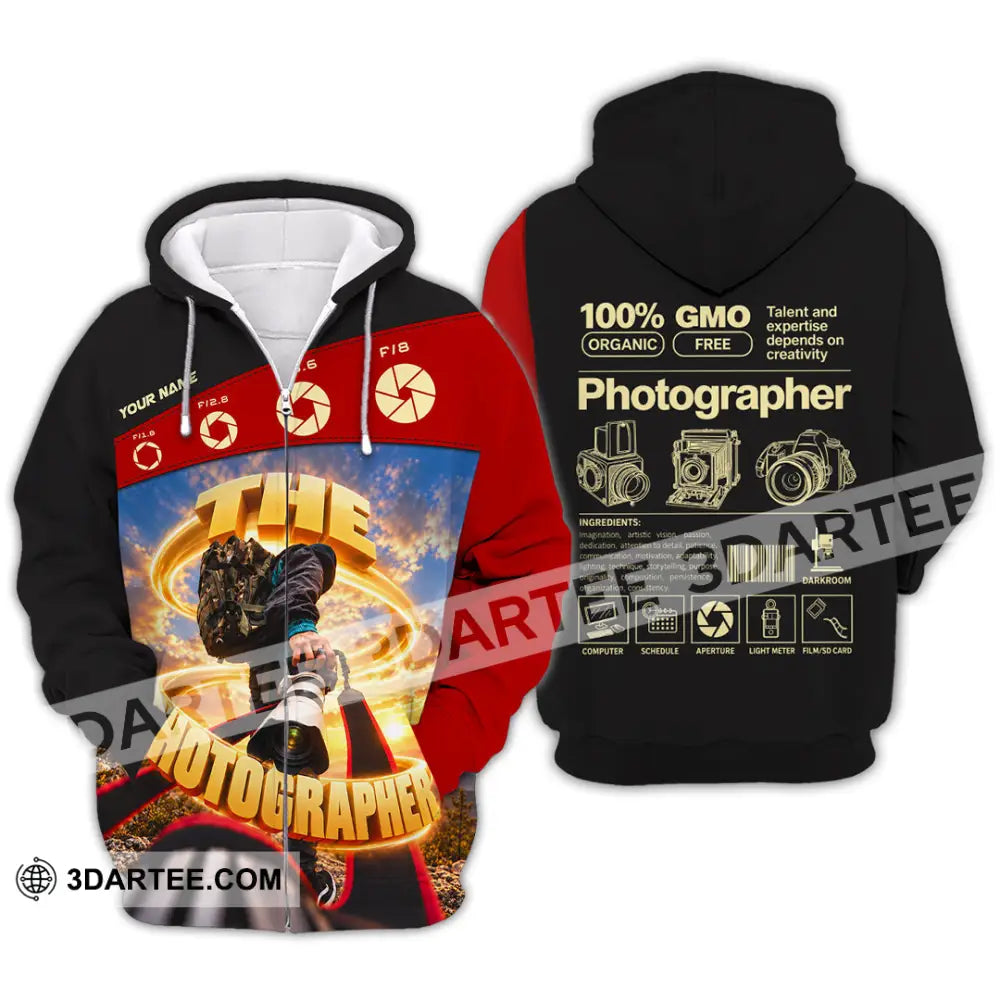 Unisex Shirt - Custom The Photographer Shirt - Zipper Hoodie / S - T-shirt