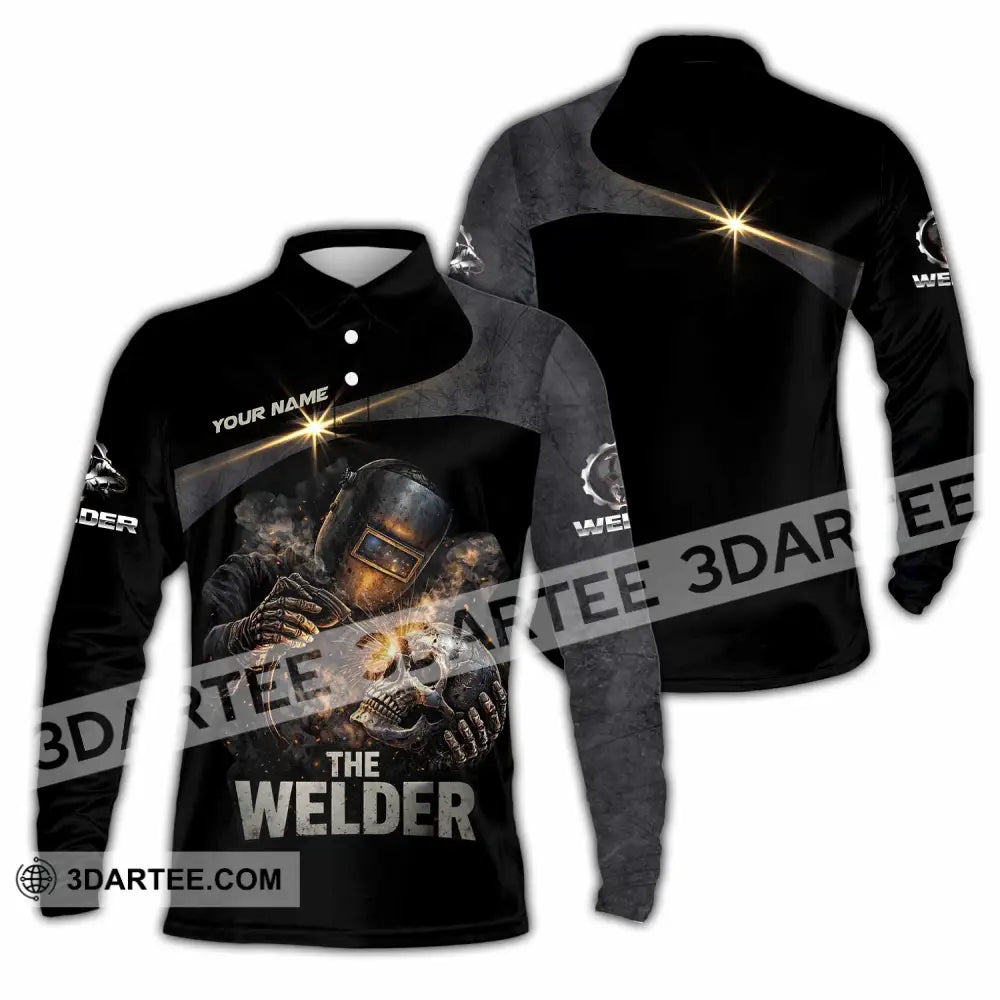Unisex Shirt - Custom The Welder Shirt - Long Sleeve Polo / S - T-shirt