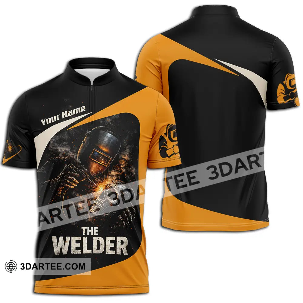 Unisex Shirt - Custom The Welder Shirt - Zipper Polo Shirt / S - T-shirt