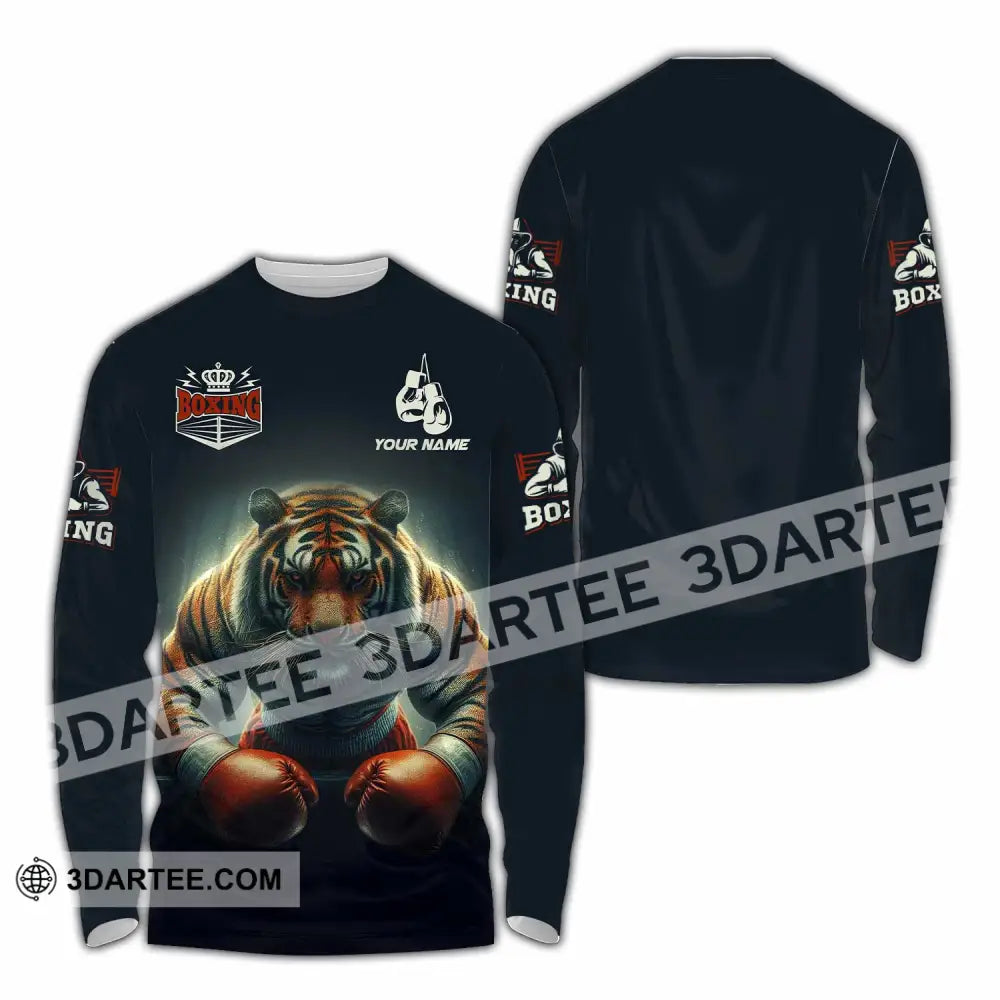 Unisex Shirt - Custom Tiger Boxing Lover Classic Shirt Long Sleeve Shirt / S T-shirt