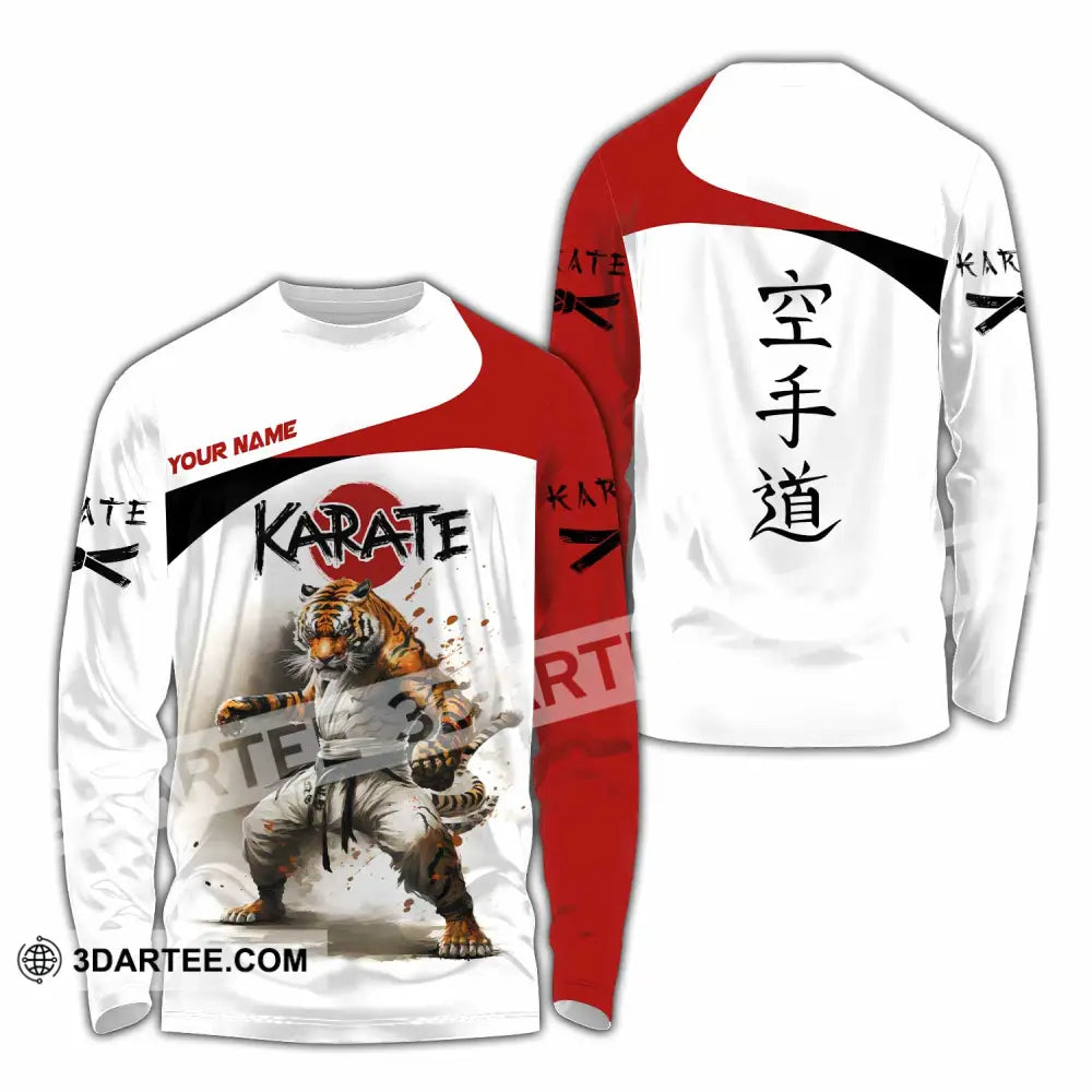 Unisex Shirt - Custom Tiger Karate Shirt Long Sleeve Shirt / S T-shirt