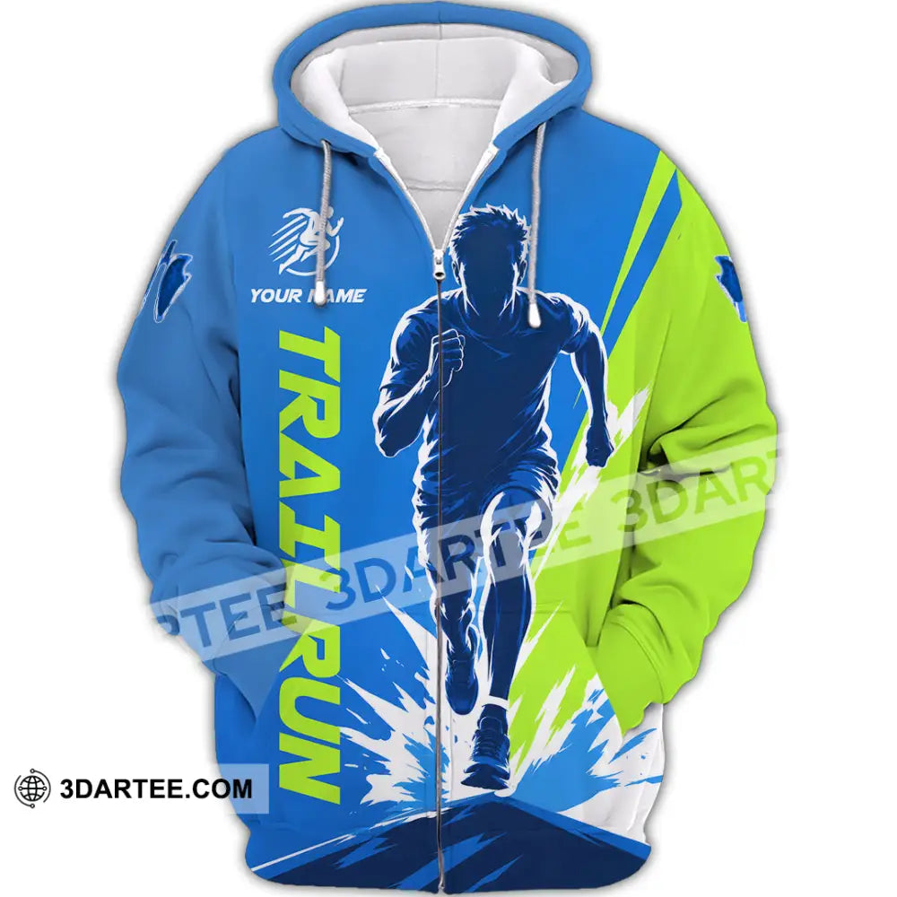 Unisex Shirt - Custom Trail Run Shirt - Zipper Hoodie / S - T-shirt