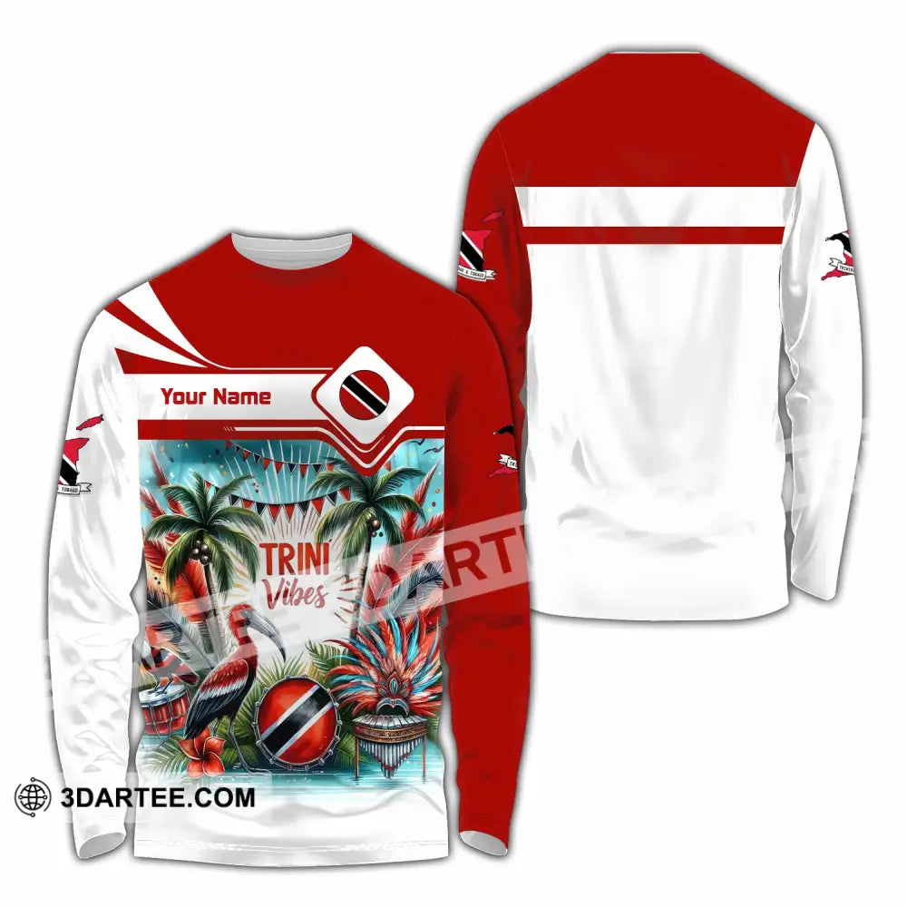 Unisex Shirt - Custom Trini Vibes Shirt - Long Sleeve Shirt / S - T-shirt