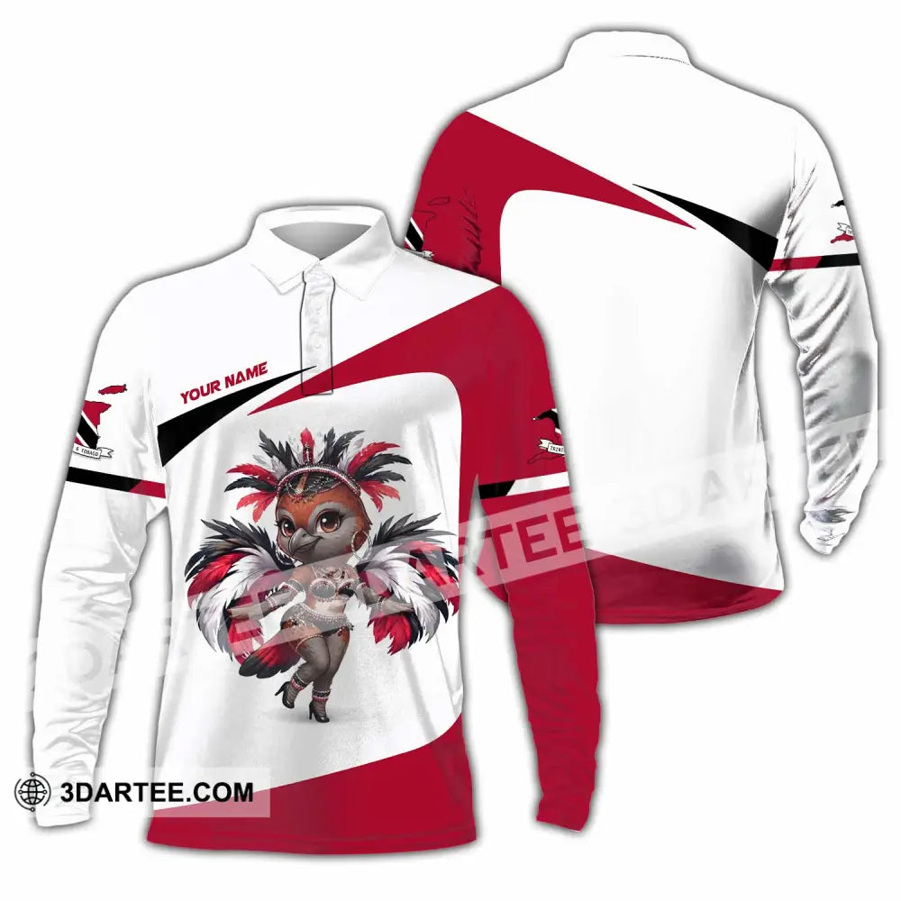 Unisex Shirt - Custom Trinidad And Tobago Shirt - Long Sleeve Polo / S - T-shirt