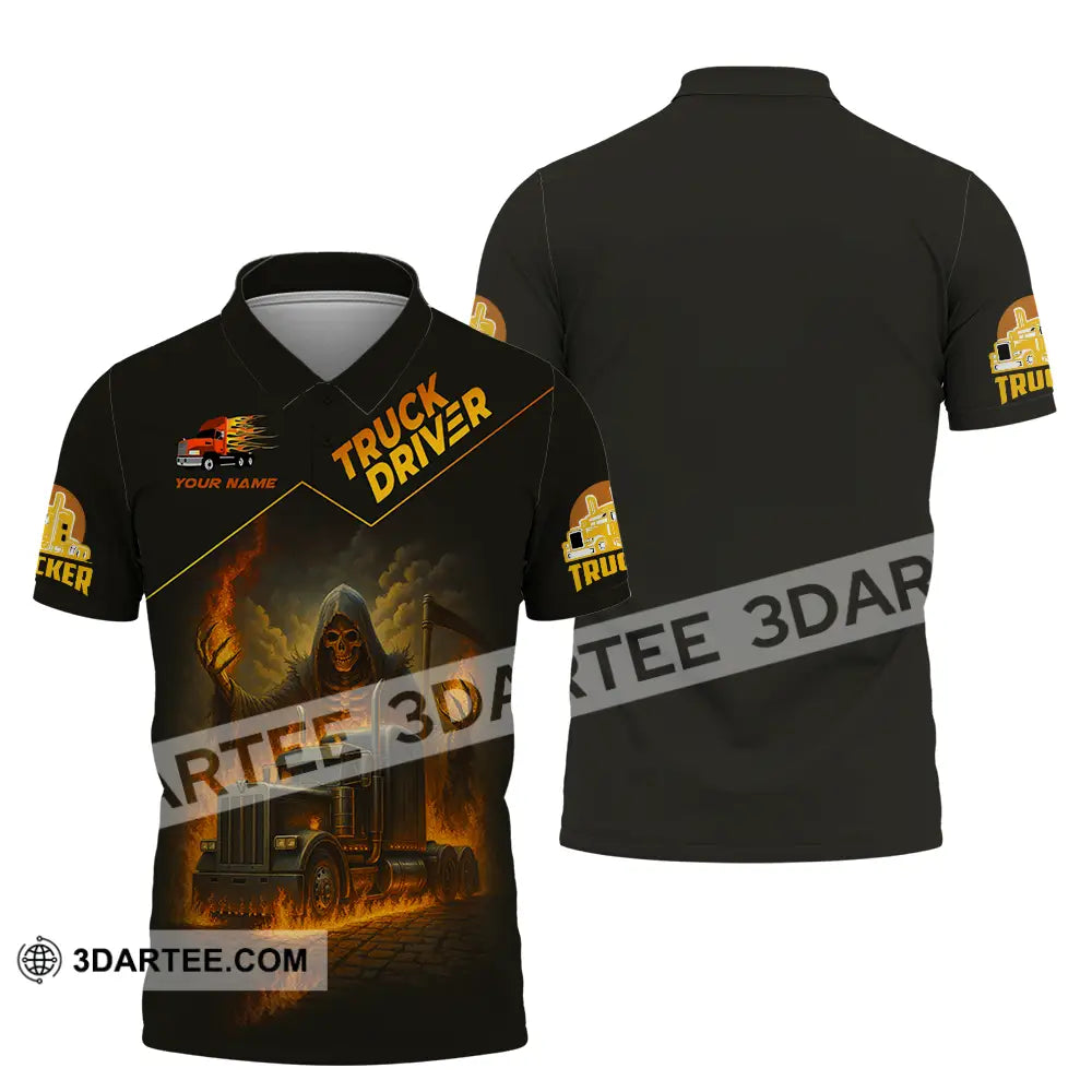 Unisex Shirt - Custom Truck Driver Shirt Polo Shirt / S T-shirt