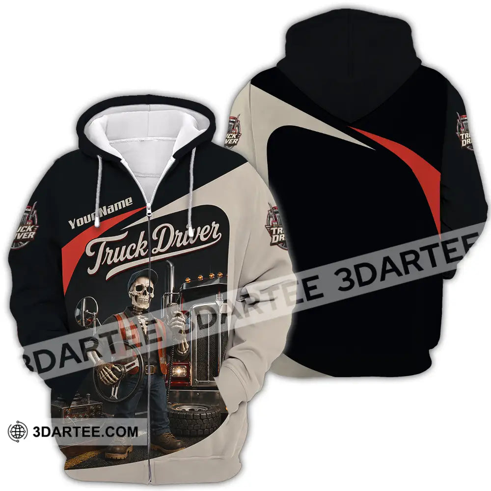 Unisex Shirt - Custom Truck Driver Shirt - Zipper Hoodie / S - T-shirt