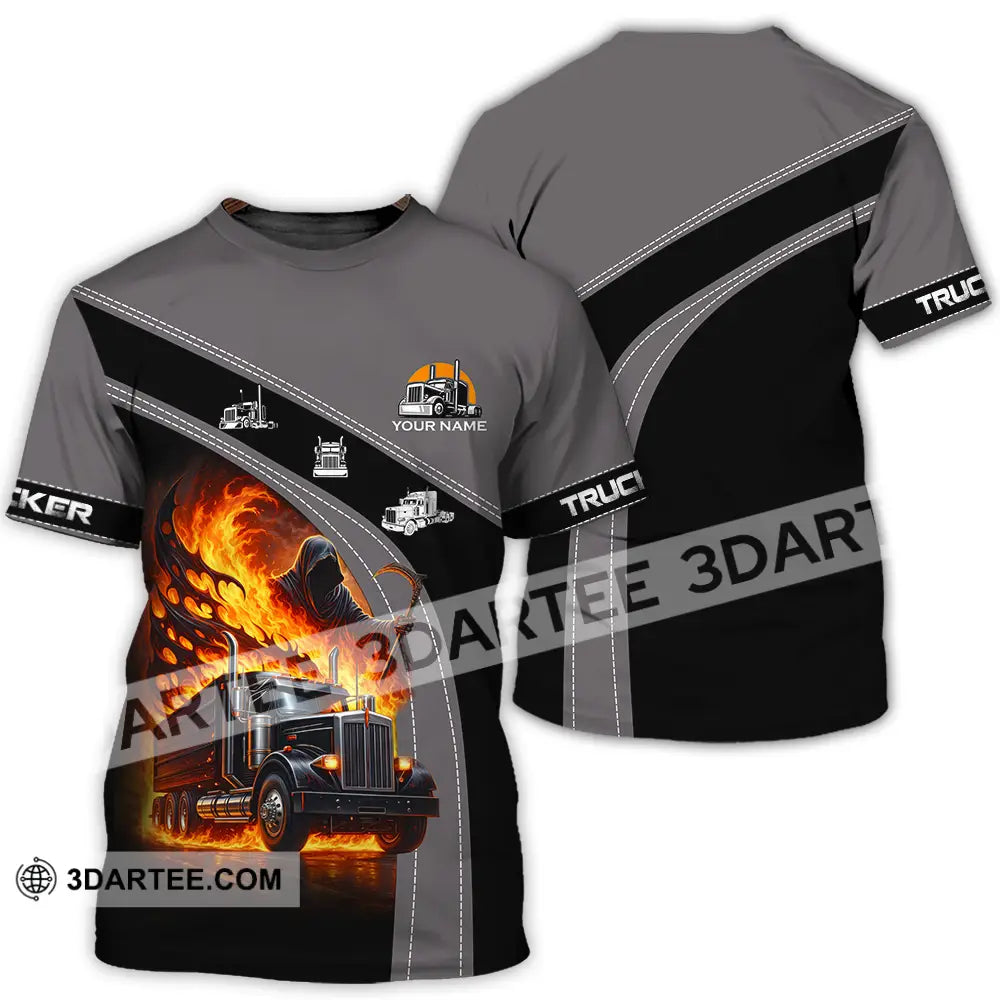 Unisex Shirt - Custom Trucker Keep On Trucking 3D Shirt T-Shirt / S T-shirt