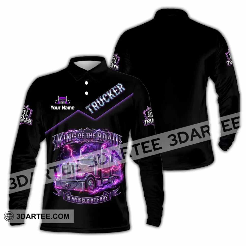 Unisex Shirt - Custom Trucker Shirt - Long Sleeve Polo / S - T-shirt