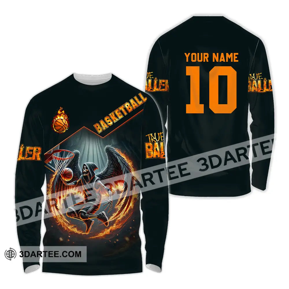 Unisex Shirt - Custom True Basketball Player Shirt Long Sleeve Shirt / S T-shirt