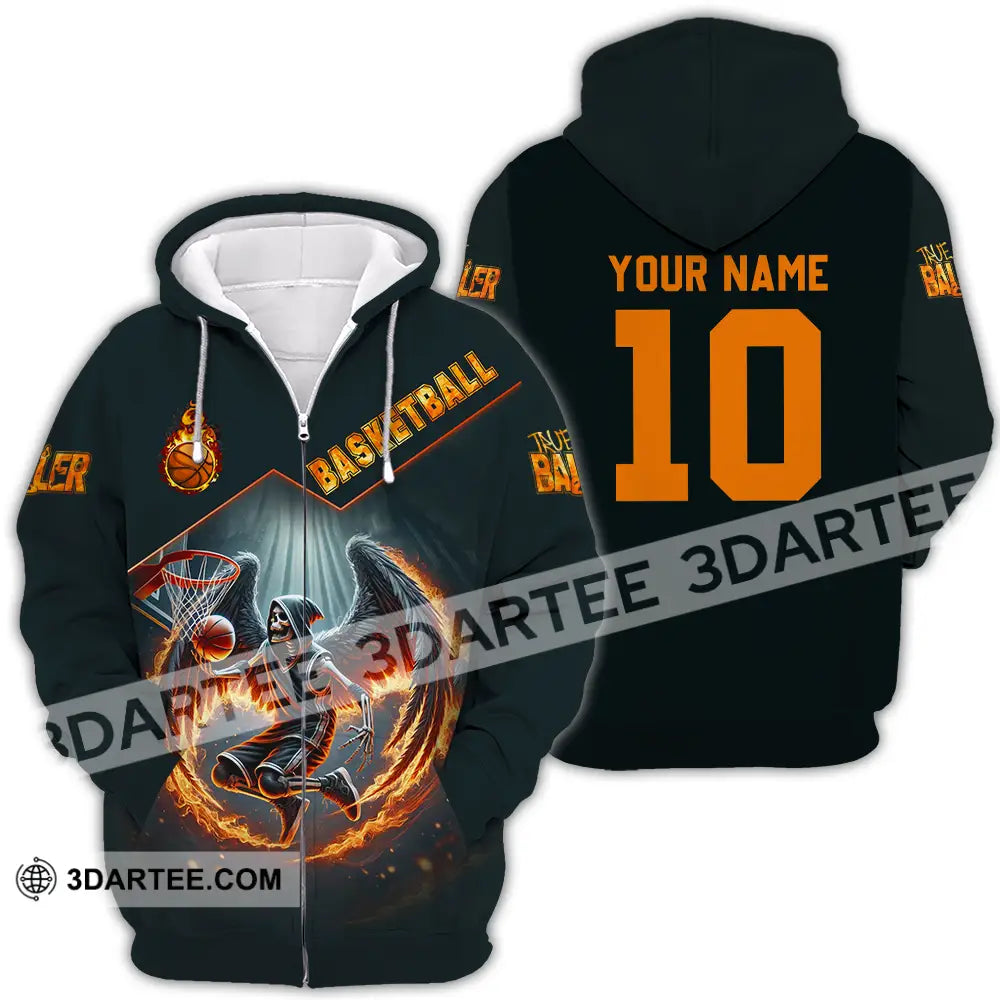 Unisex Shirt - Custom True Basketball Player Shirt Zipper Hoodie / S T-shirt