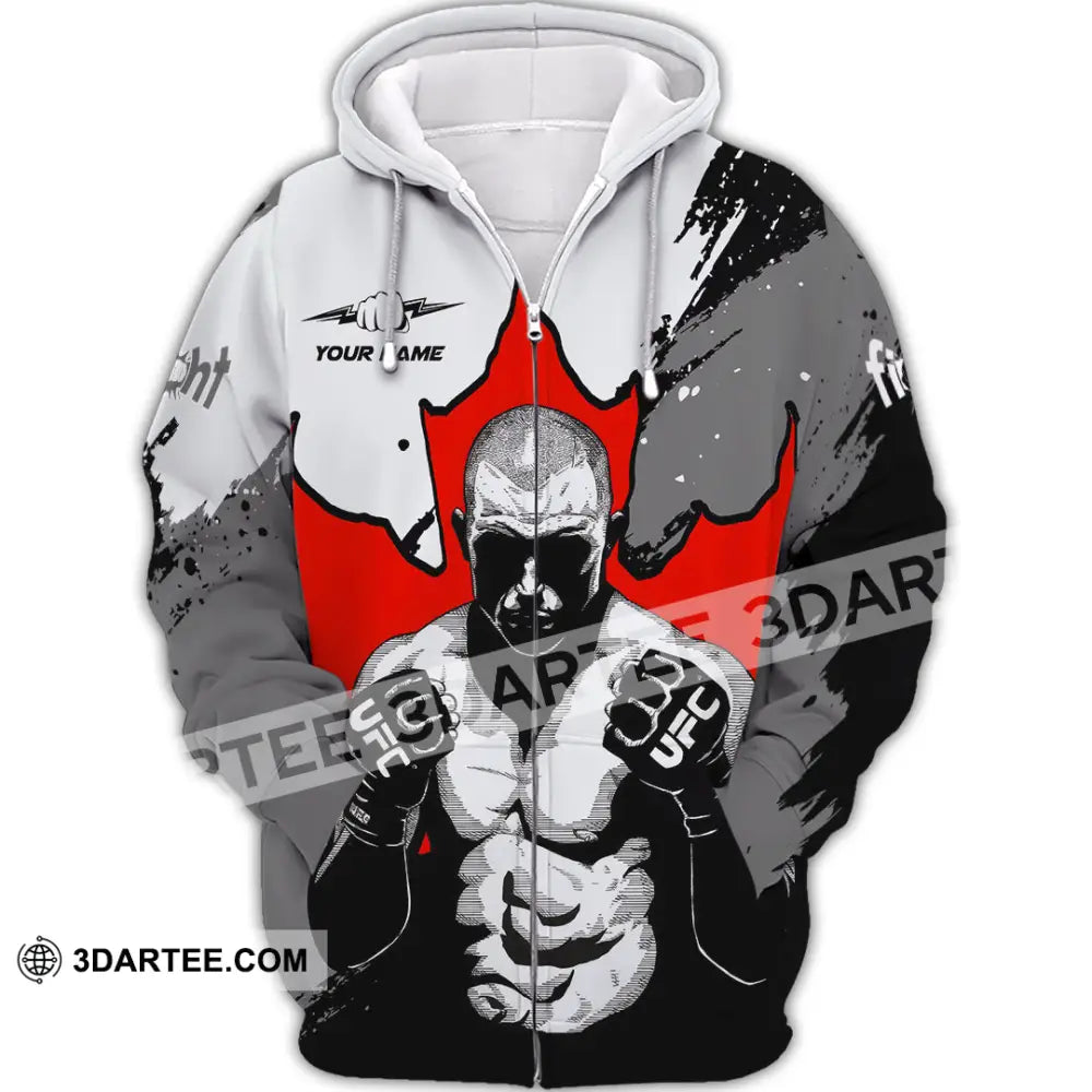 Unisex Shirt - Custom Try Your Hard Fight Man Sport Shirt Zipper Hoodie / S T-shirt