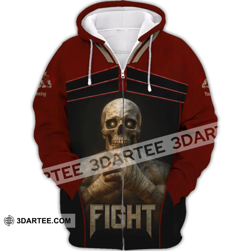 Unisex Shirt - Custom Try Your Hard Fight Man Sport Shirt Zipper Hoodie / S T-shirt