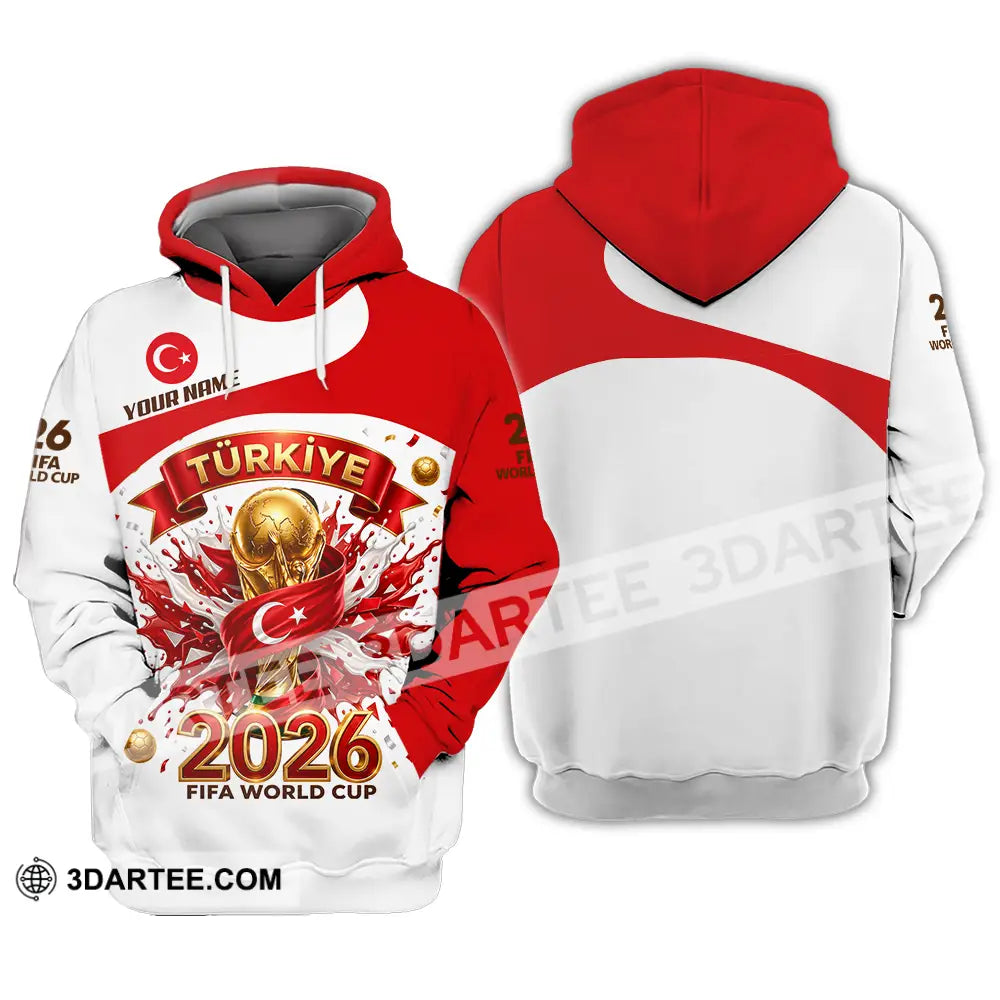 Unisex Shirt - Custom Türkiye World Cup 2026 3D Shirt - Hoodie / S - T-shirt