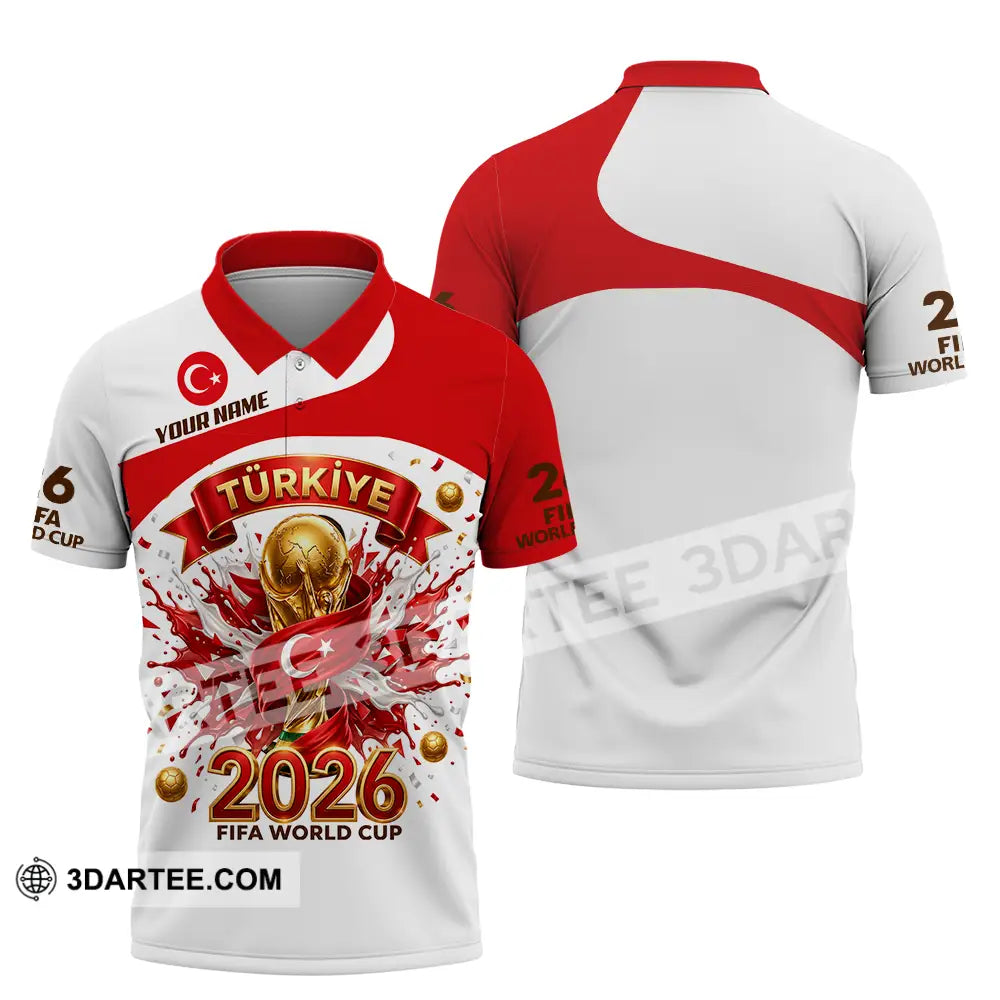 Unisex Shirt - Custom Türkiye World Cup 2026 3D Shirt - Polo Shirt / S - T-shirt