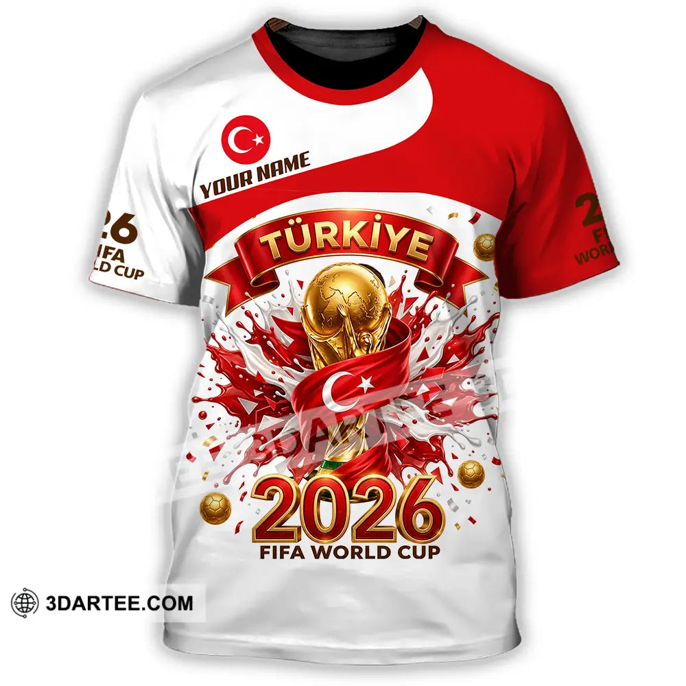 Unisex Shirt - Custom Türkiye World Cup 2026 3D Shirt - T-Shirt / S - T-shirt