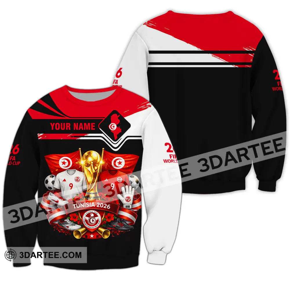 Unisex Shirt - Custom Tunisia World Cup 2026 3D Shirt - Long Sleeve / S - T-shirt