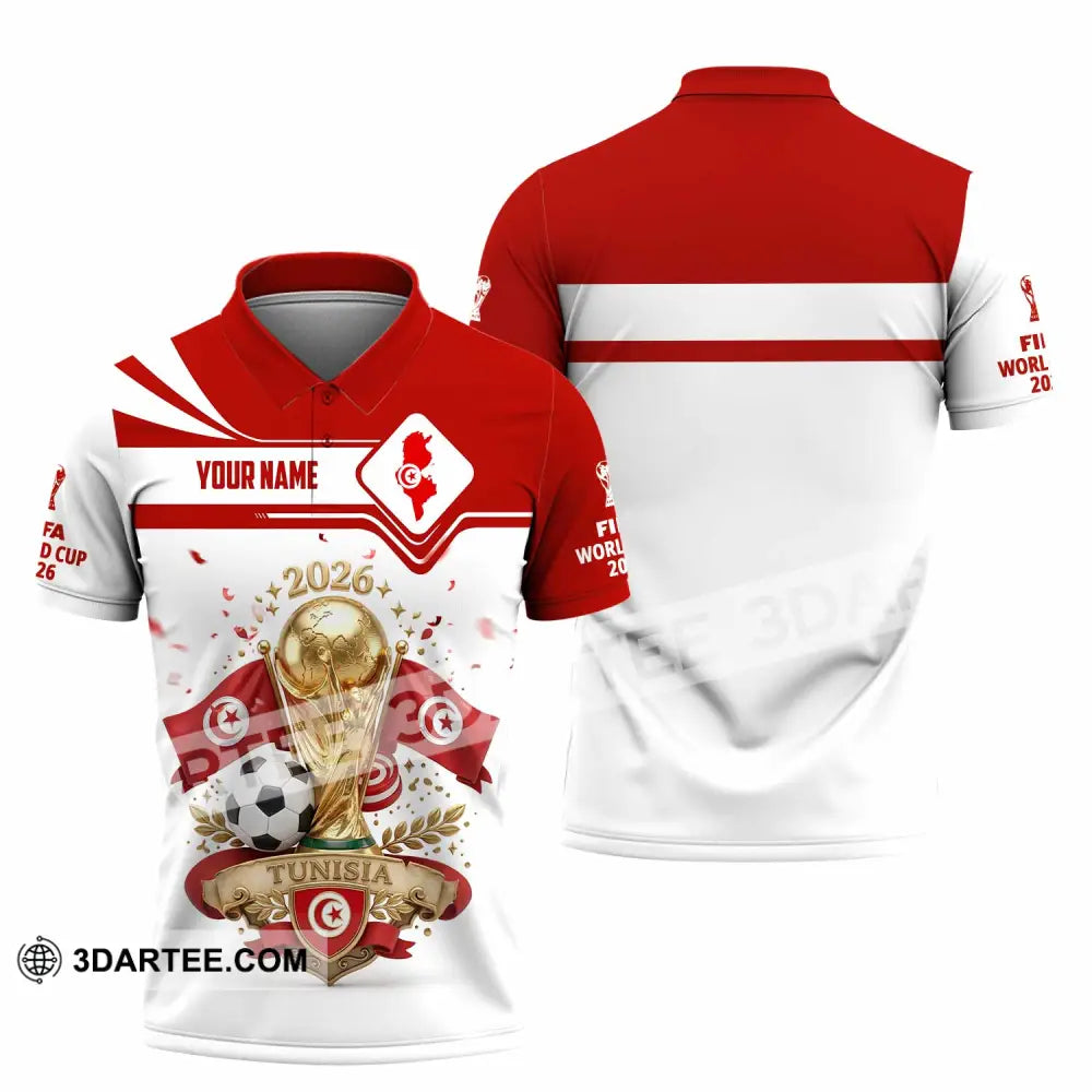 Unisex Shirt - Custom Tunisia World Cup 2026 3D Shirt - Polo Shirt / S - T-shirt