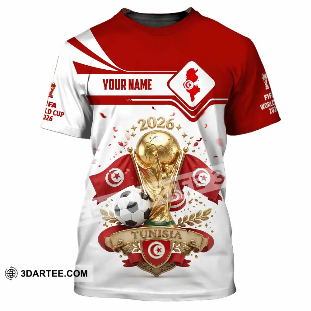 Unisex Shirt - Custom Tunisia World Cup 2026 3D Shirt - T-Shirt / S - T-shirt