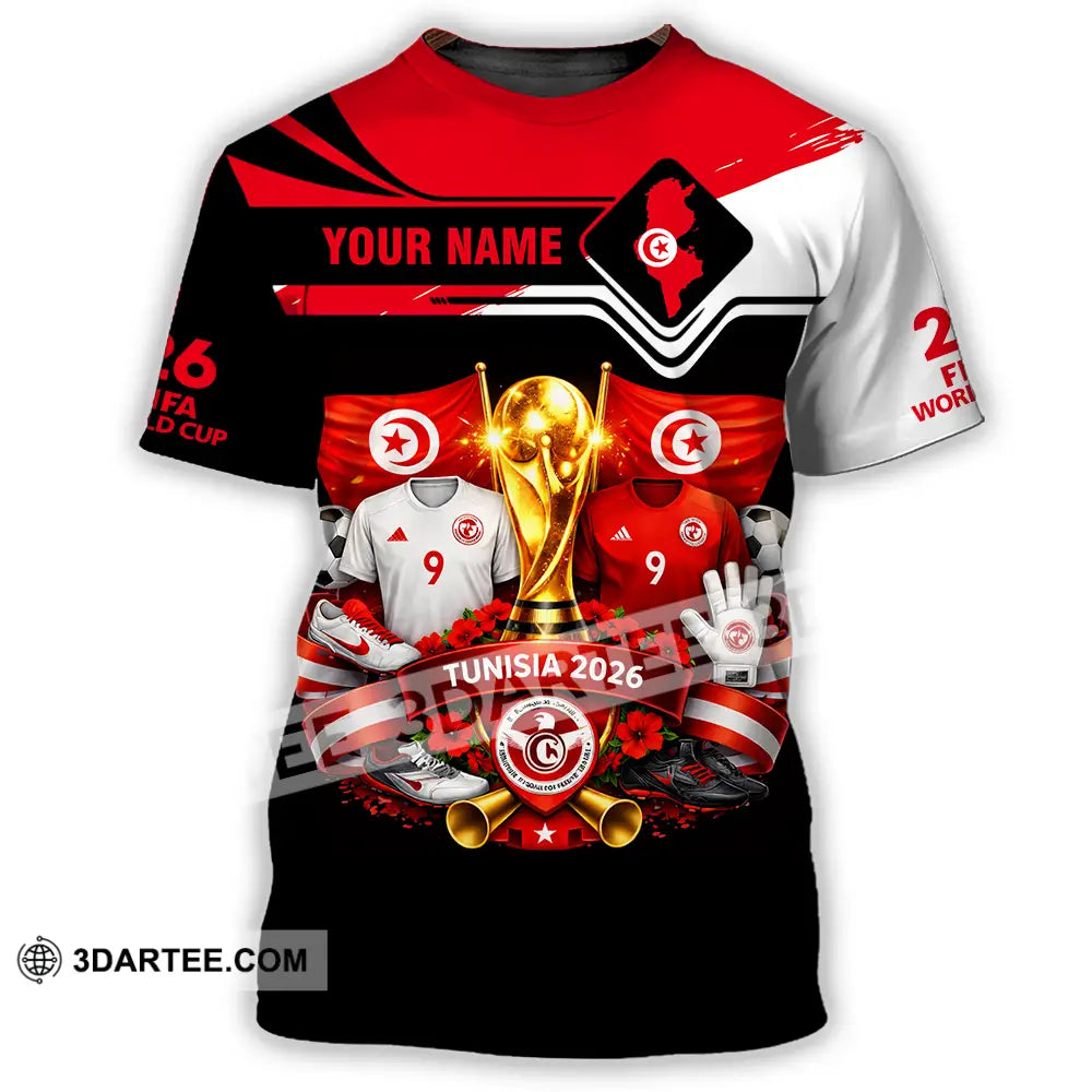 Unisex Shirt - Custom Tunisia World Cup 2026 3D Shirt - T-Shirt / S - T-shirt