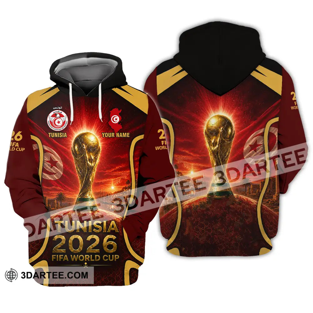 Unisex Shirt - Custom Tunisia World Cup 2026 Shirt - Hoodie / S - T-shirt