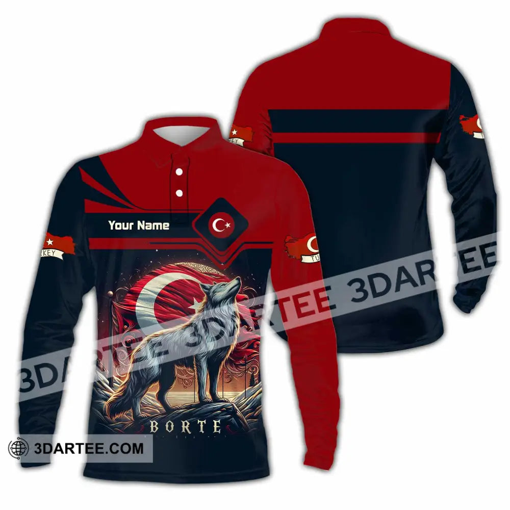Unisex Shirt - Custom Turkey Borte Shirt - Long Sleeve Polo / S - T-shirt