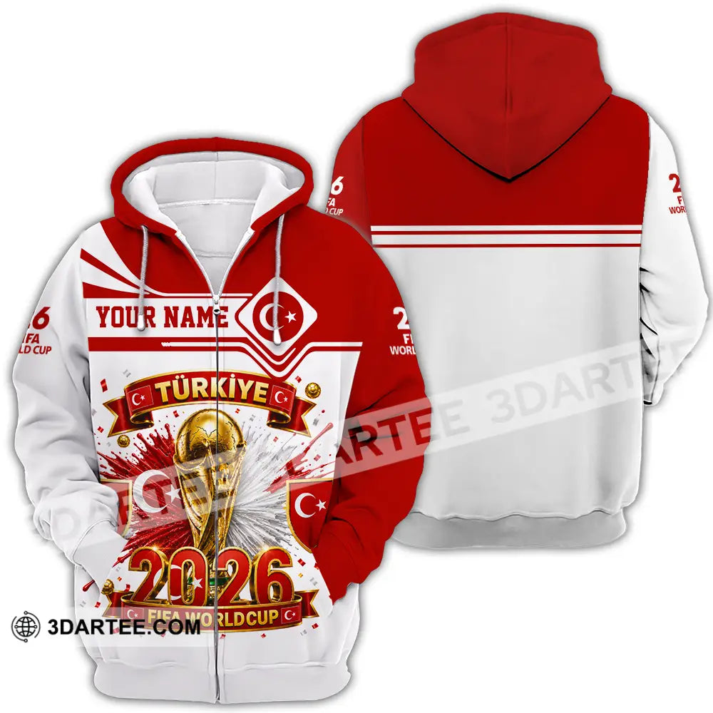 Unisex Shirt - Custom Turkey World Cup 2026 Shirt - Zipper Hoodie / S - T-shirt