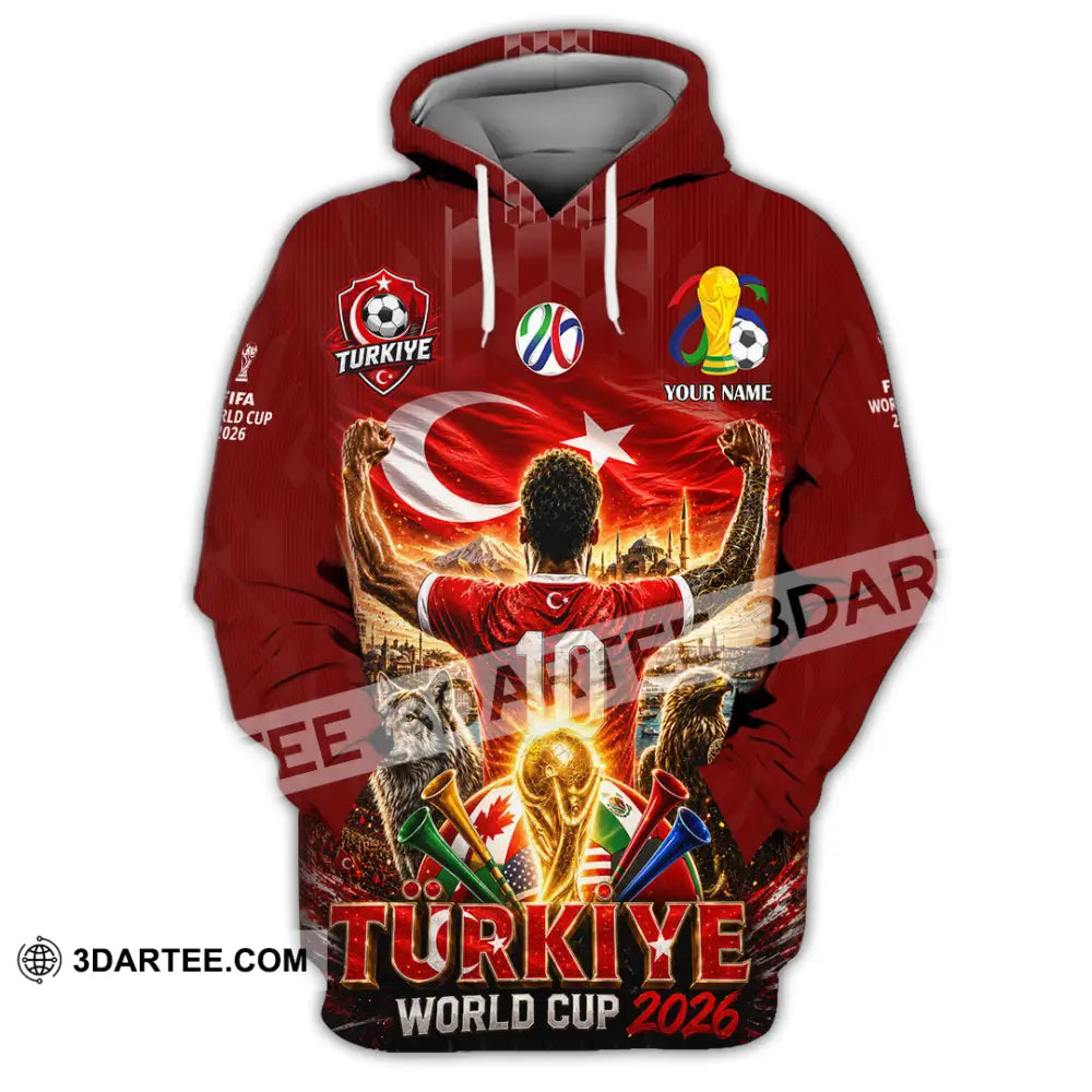Unisex Shirt - Custom Turkiye World Cup 2026 Shirt - Hoodie / S - T-shirt