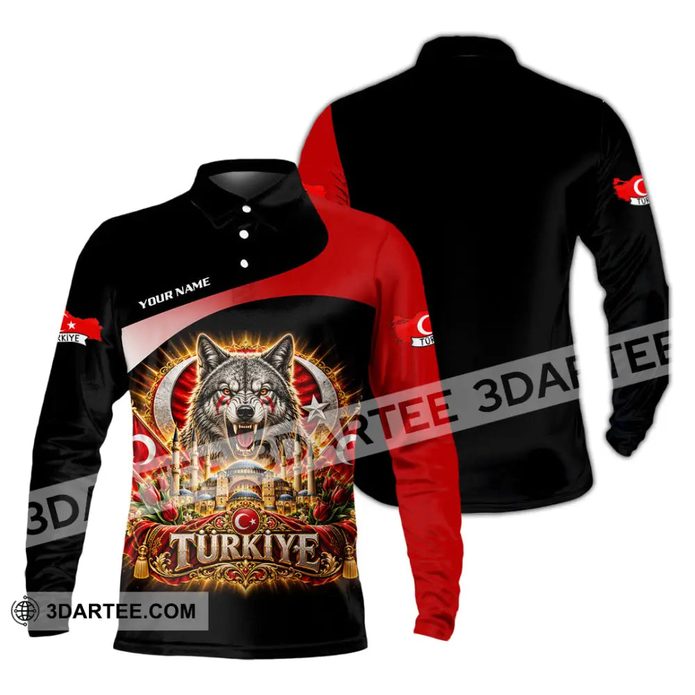 Unisex Shirt - Custom Turkiye Shirt - Long Sleeve Polo / S - T-shirt