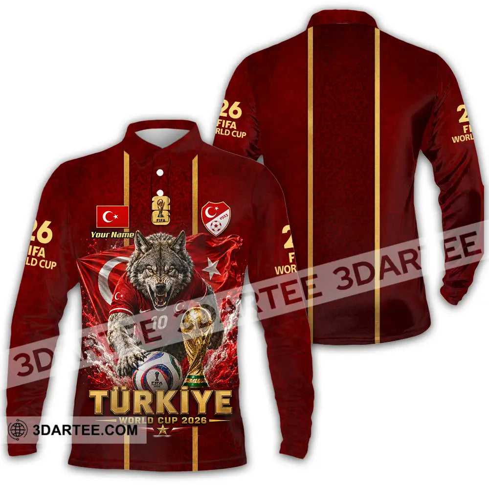 Unisex Shirt - Custom Turkiye World Cup 2026 Shirt - Long Sleeve Polo / S - T-shirt